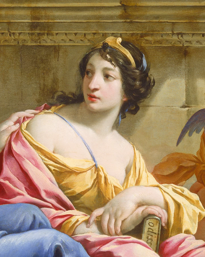 Le muse Urania e Calliope - National Gallery of Art, Washington, dettaglio di Calliope